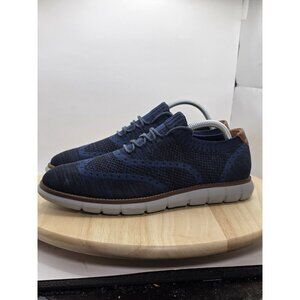 johnson and murphy charcoal Blue Lug Knit Wingtip mens shoes 8.5M Slip On